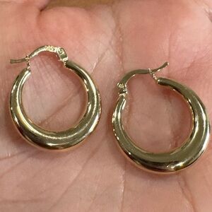 14k gold Hoop Earrings - Women Jewelry